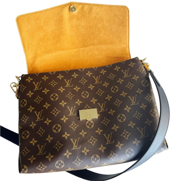 Authentic❤️Louis Vuitton Braided Handle Beaubourg Handbag Monogram Canvas MM - Picture 7 of 13